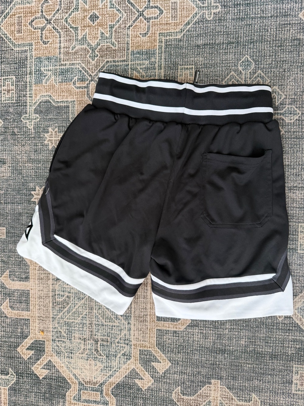 Men's Black Rawgear Shorts with White Stripe Trim